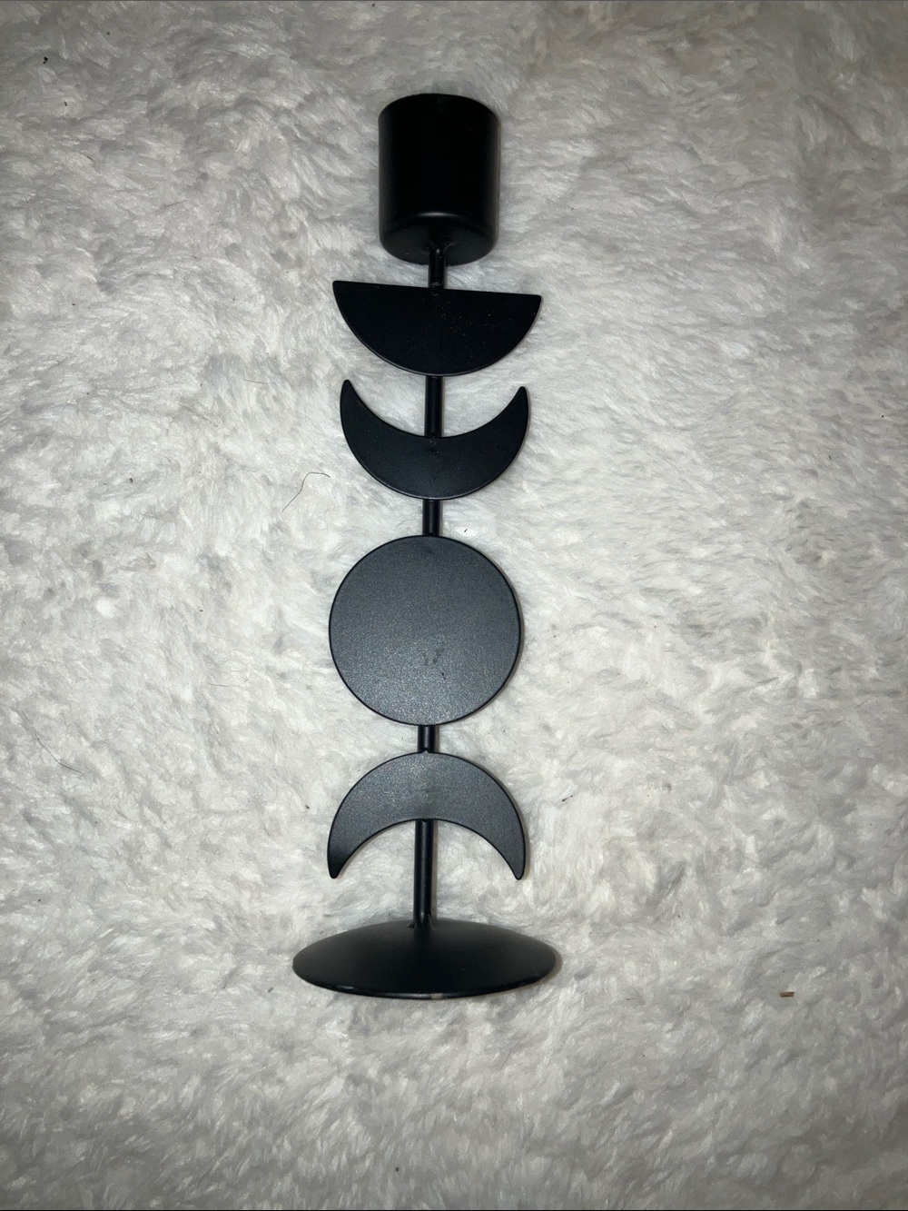 Black Moon Phase Candle Holder